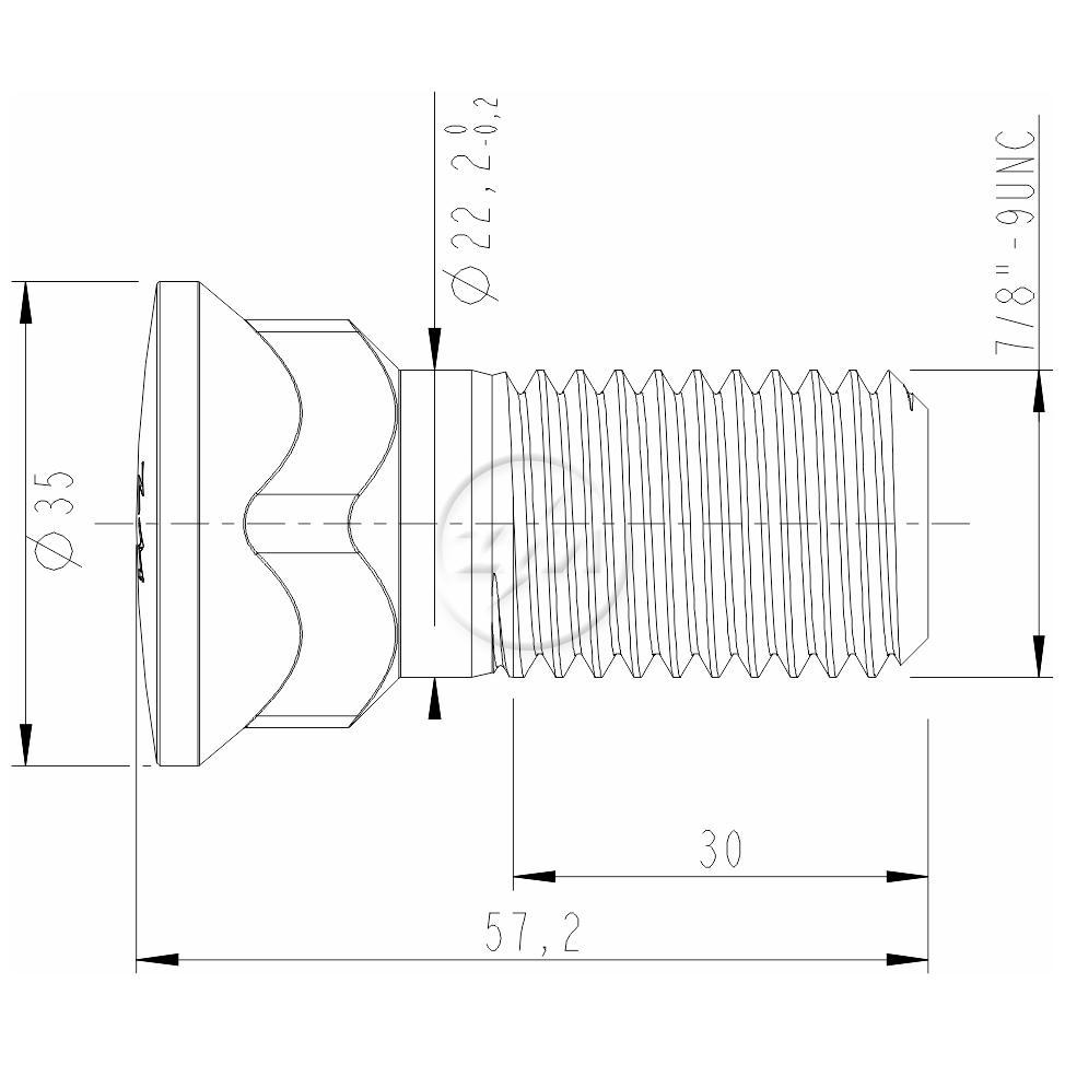 Kit 30 Parafuso Lâmina Trator 7/8"-9UNC x 2,1/4" - ZM - 3078070
