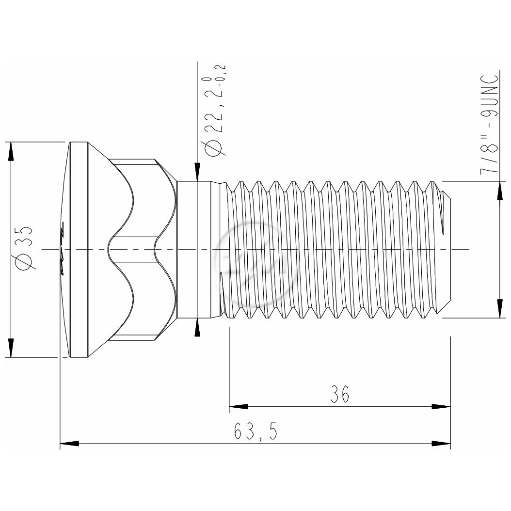 Kit 30 Parafuso Lâmina Trator 7/8"-9UNC x 2,1/2" - ZM - 3078071