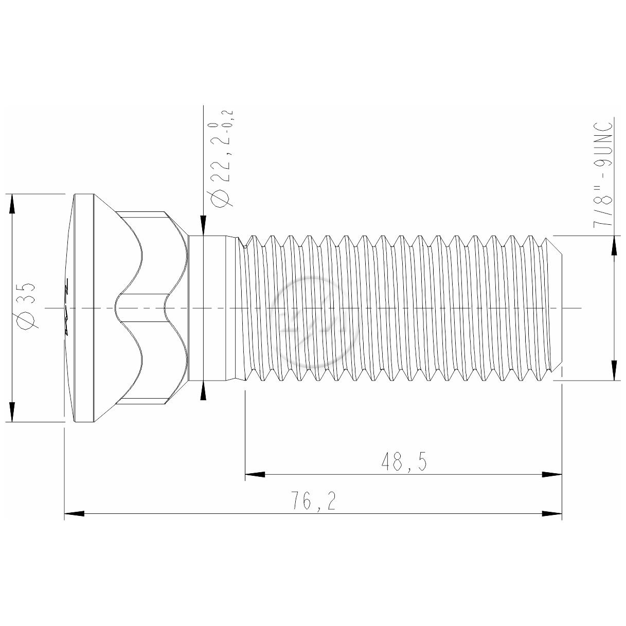 Kit 25 Parafuso da Lâmina do Trator 7/8"-9UNC x 3" - ZM - 3078073