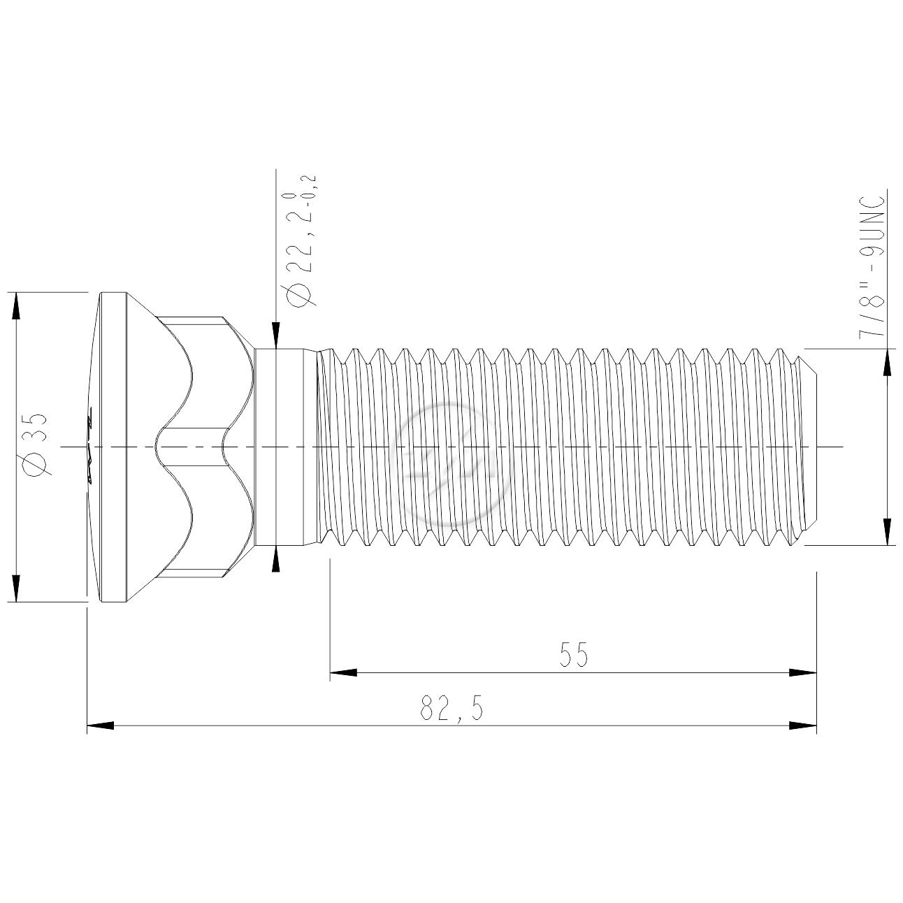 Kit 25 Parafuso Lâmina Trator 7/8"-9UNC x 3,1/4" - ZM - 3078074