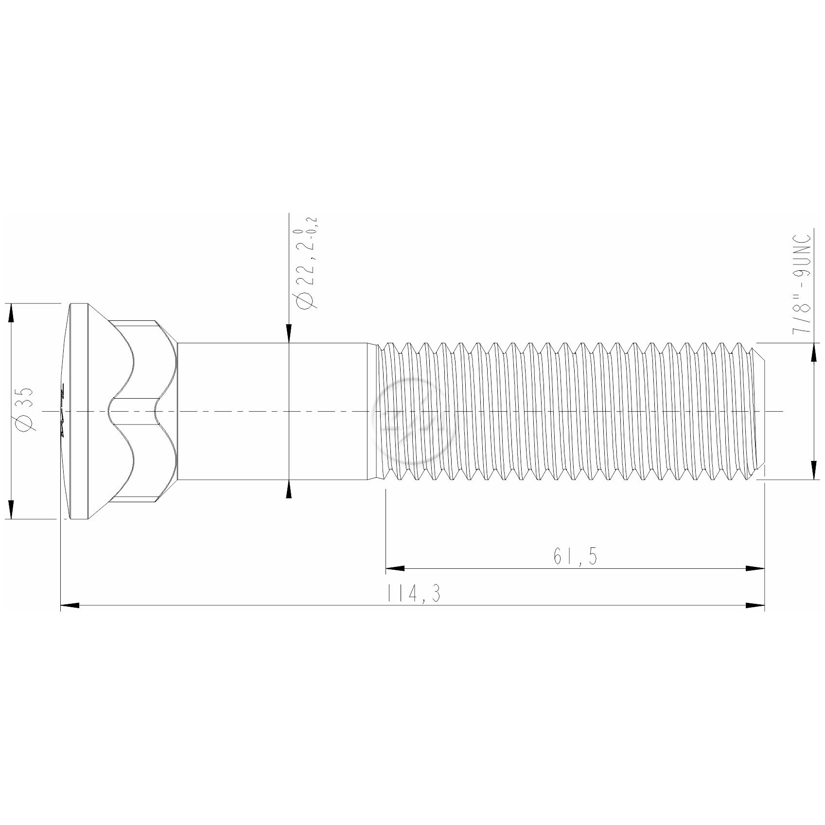 Kit 30 Parafuso Lâmina Trator 7/8"-9UNC x 4,1/2" - ZM - 3078079