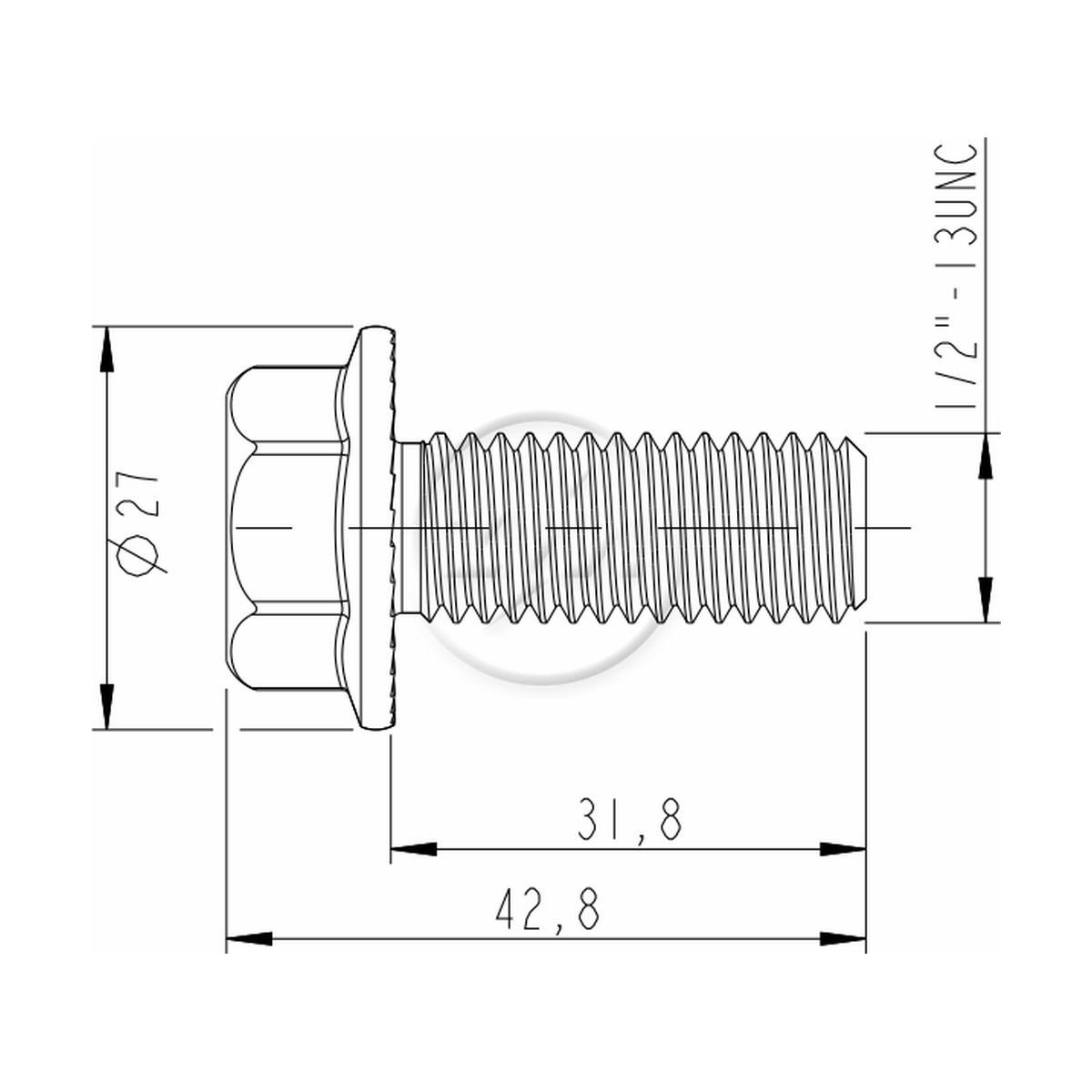 Kit 50 Parafuso Colhedora Cana 1/2"x31,8/42,8 - ZM - 3210250