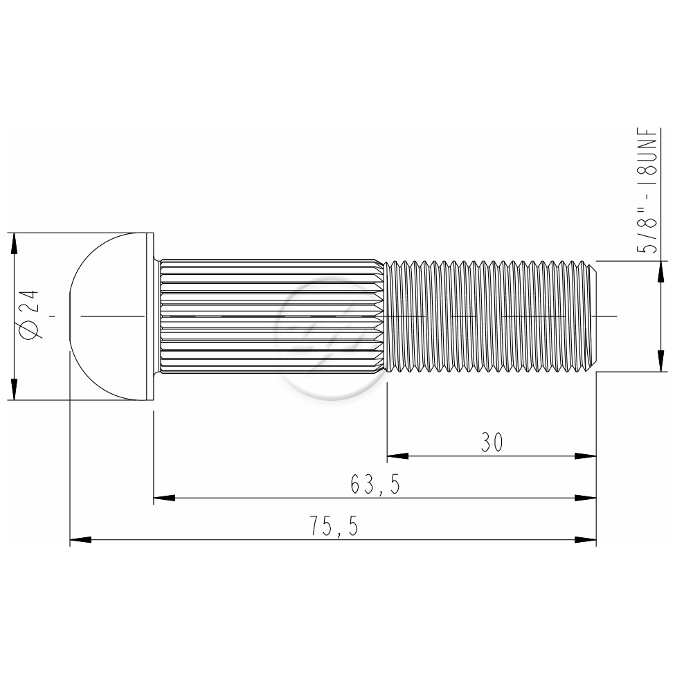 Kit 50 Parafuso Cravo Alto 5/8"-18Fx2.1/2"- REC33 - ZM - 3250833