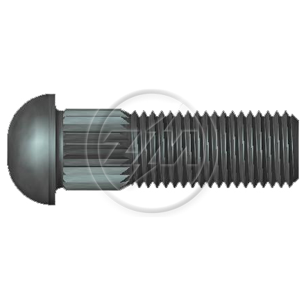 Kit 100 Parafuso Cravo Alto 7/16"-20F X 1,3/8" - ZM - 3271621