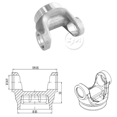 Garfo do Cardan - ZM - 335.001.14