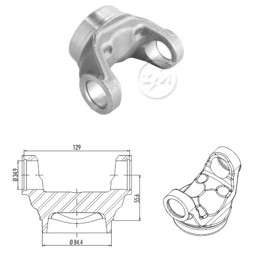 Garfo do Cardan - ZM - 335.001.16