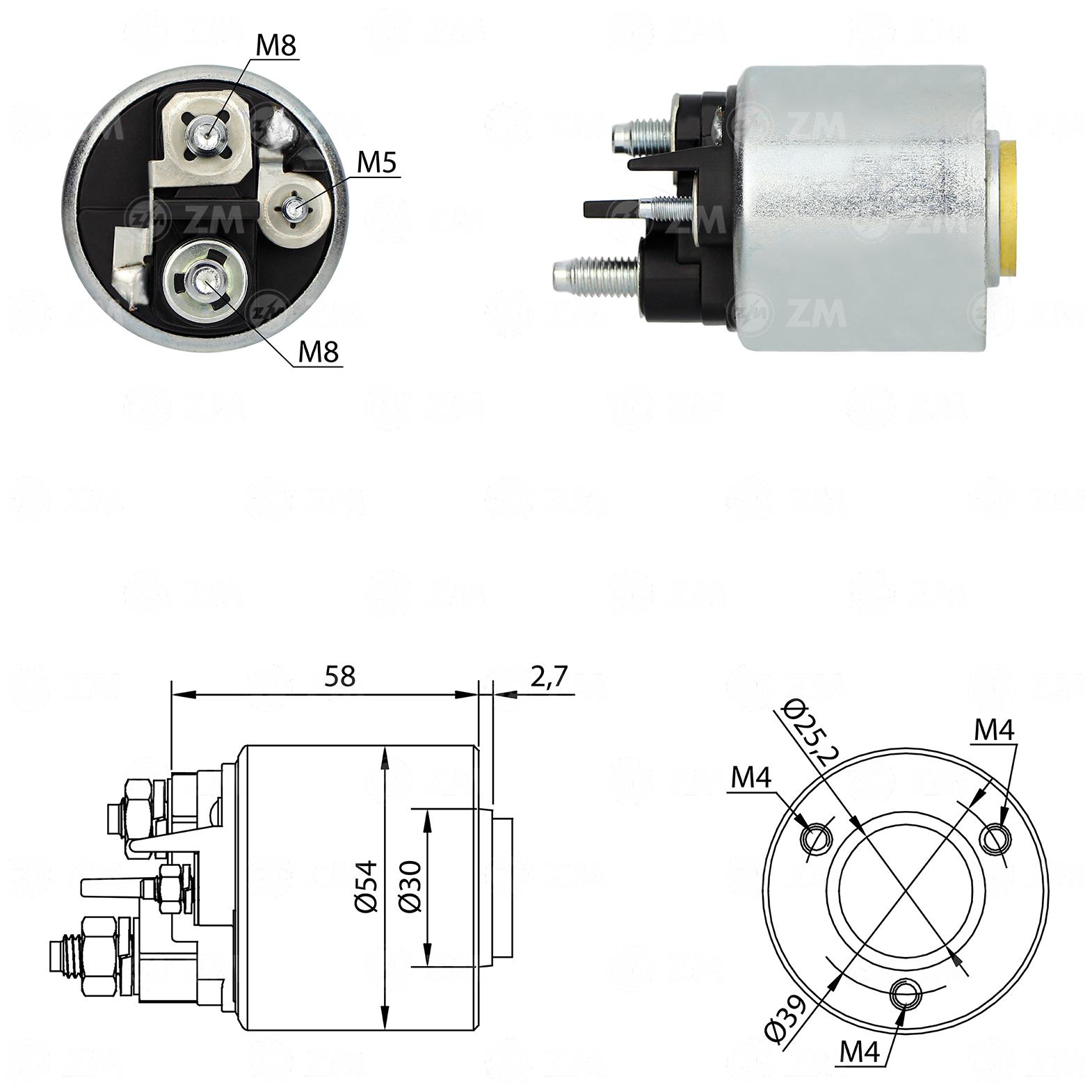 Relê Auxiliar de Partida para Citroen Berlingo - ZM - 3-494