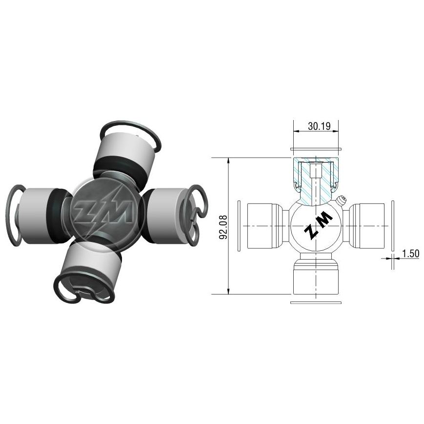 Cruzeta do Cardan para Chevrolet C-10 - ZM - 35.001.04