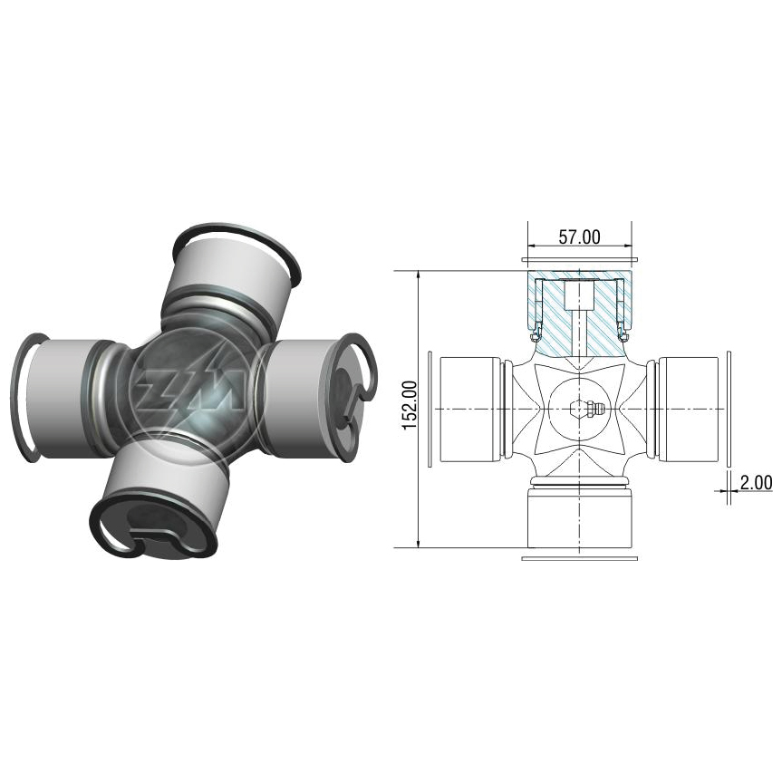 Cruzeta do Cardan - ZM - 35.001.10