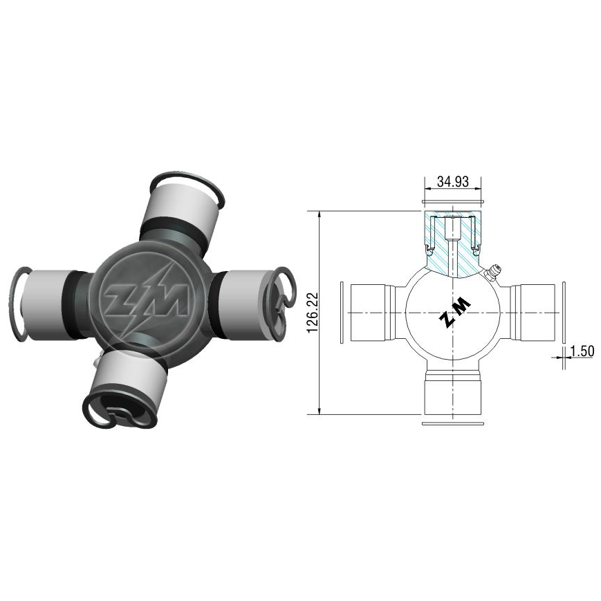 Cruzeta do Cardan - ZM - 35.001.16