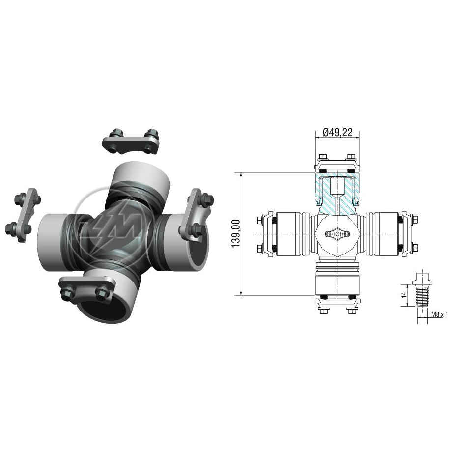 Cruzeta do Cardan - ZM - 35.001.21