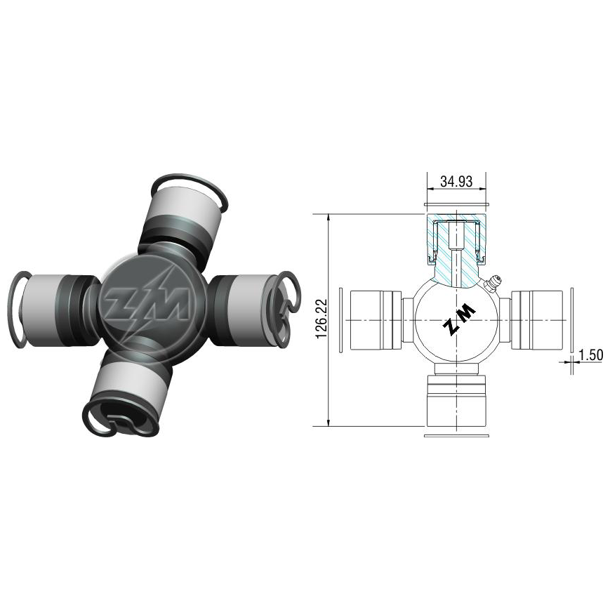 Cruzeta do Cardan - ZM - 35.001.29