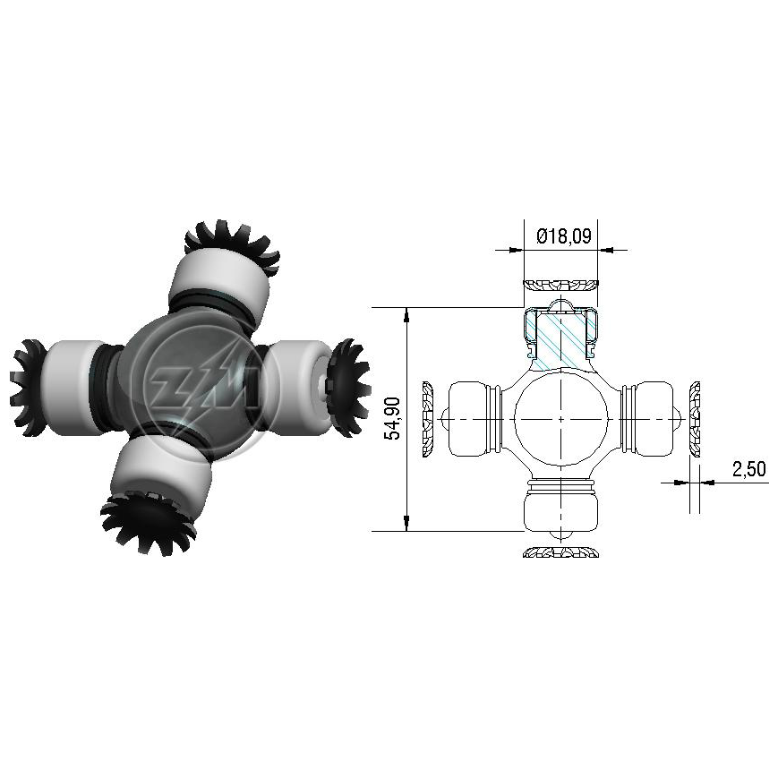 Cruzeta do Cardan - ZM - 35.001.36