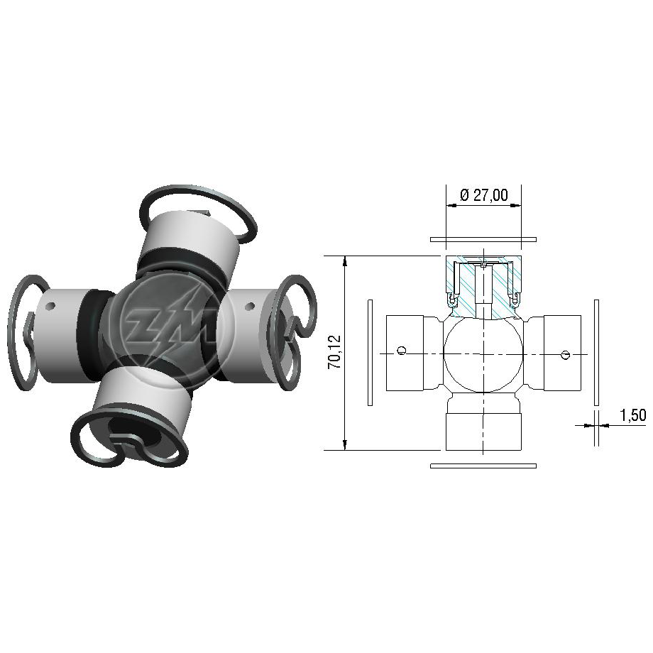 Cruzeta do Cardan - ZM - 35.001.40