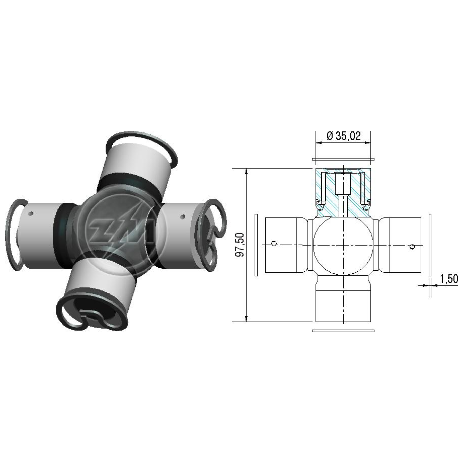 Cruzeta do Cardan - ZM - 35.001.41