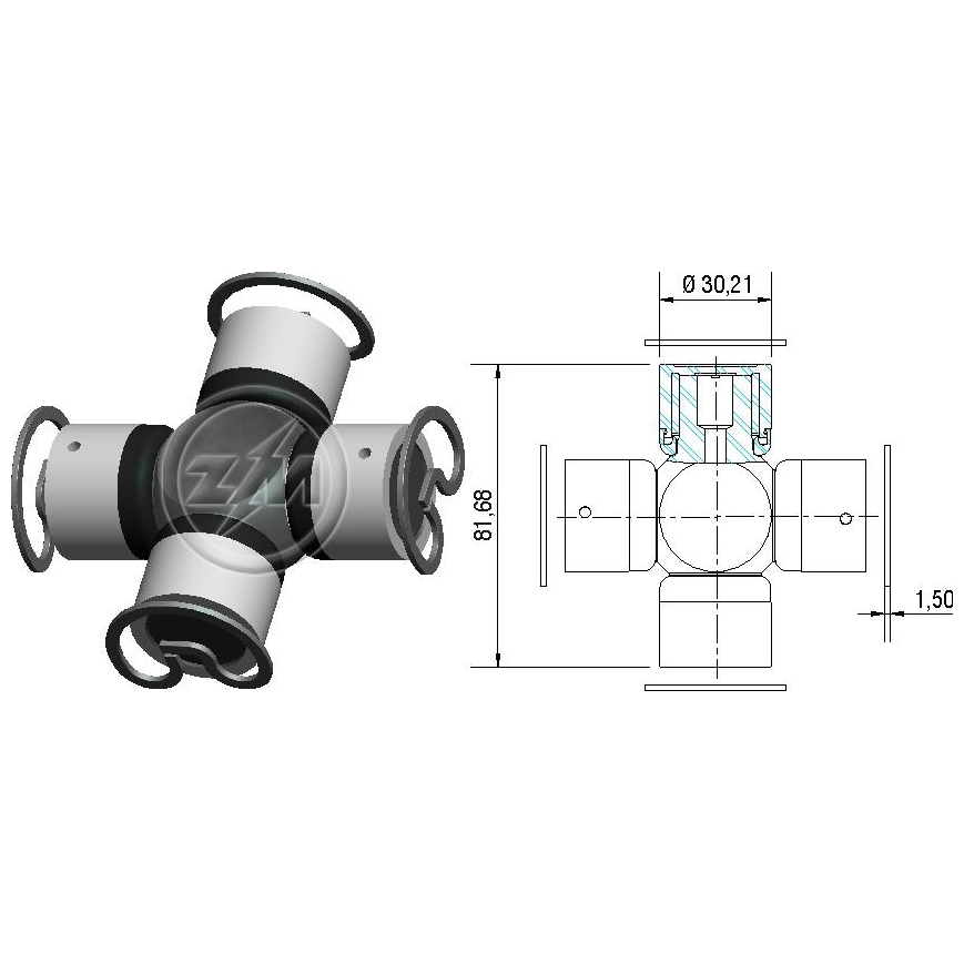 Cruzeta do Cardan - ZM - 35.001.42