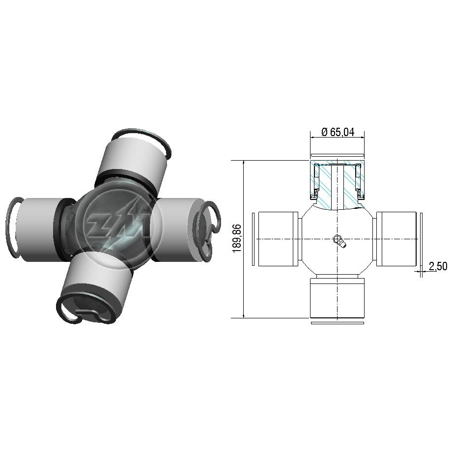 Cruzeta do Cardan - ZM - 35.001.43