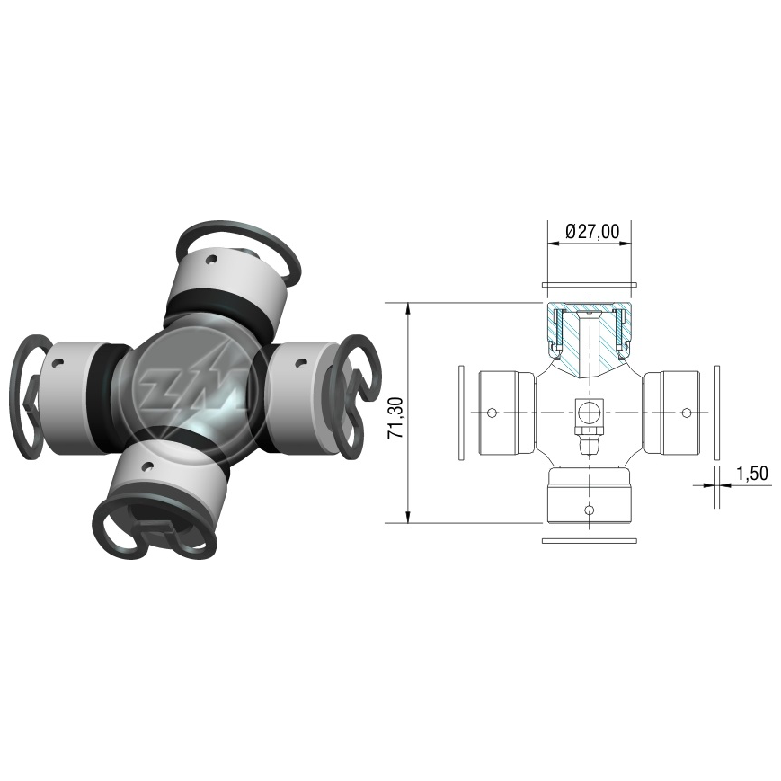 Cruzeta do Cardan - ZM - 35.001.45