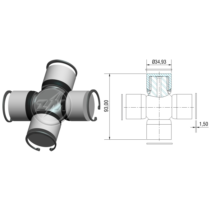 Cruzeta do Cardan - ZM - 35.001.48