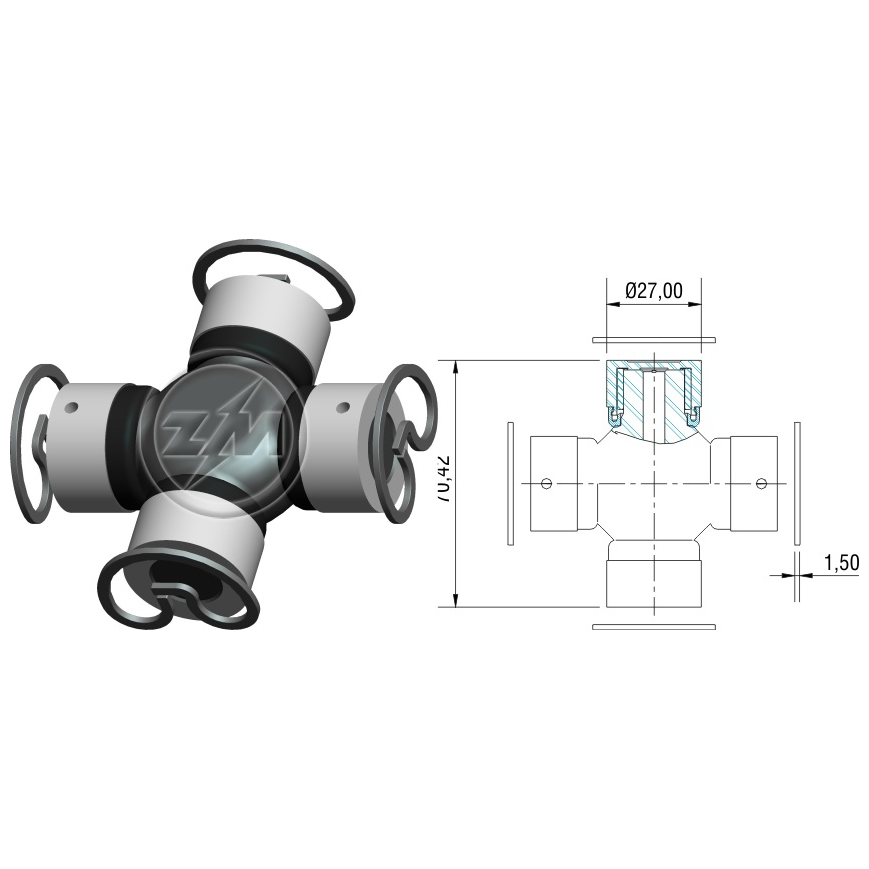 Cruzeta do Cardan - ZM - 35.001.49