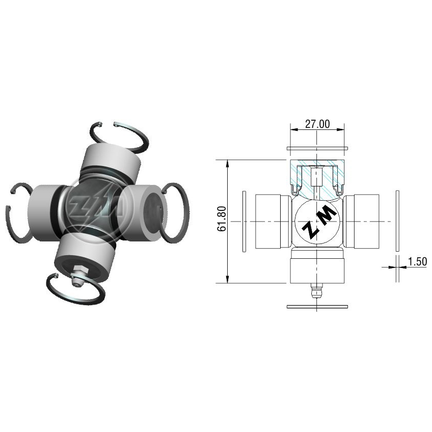 Cruzeta do Cardan para Chevrolet D-60 - ZM - 35.001.51