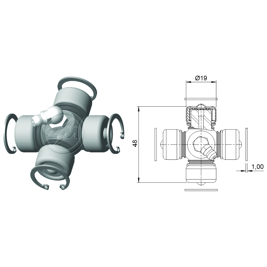 Cruzeta do Cardan - ZM - 35.001.57