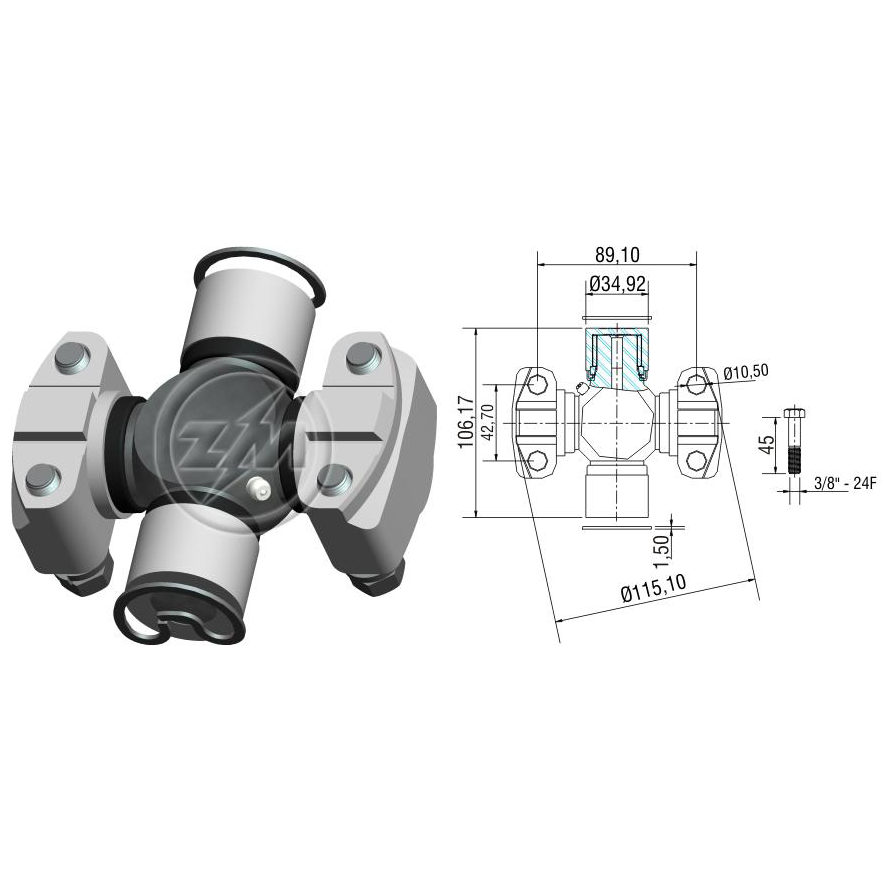 Cruzeta do Cardan - ZM - 35.003.04