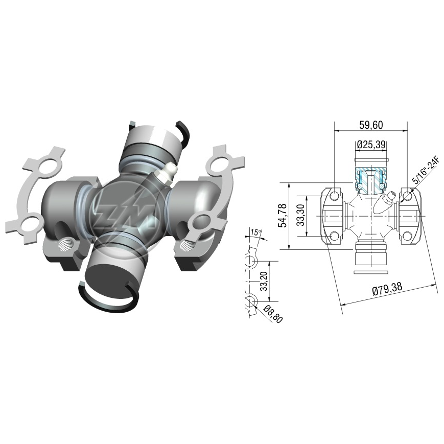 Cruzeta do Cardan - ZM - 35.004.00
