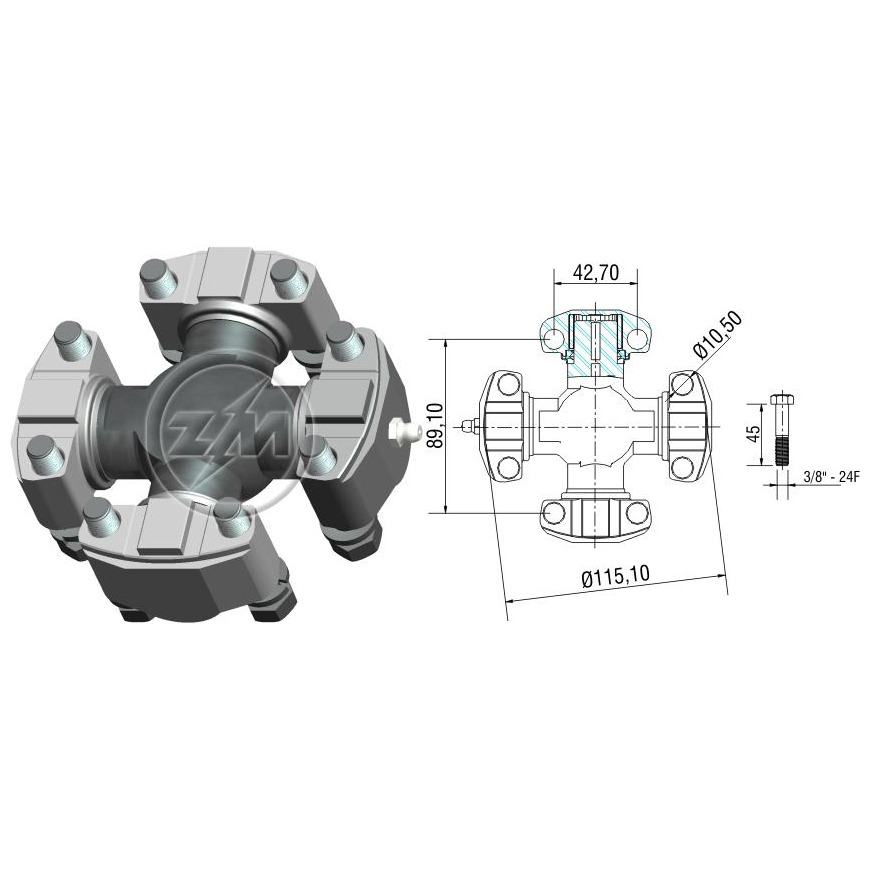 Cruzeta do Cardan - ZM - 35.005.04