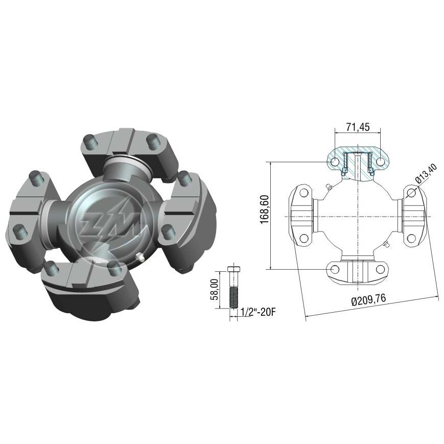 Cruzeta do Cardan - ZM - 35.005.06