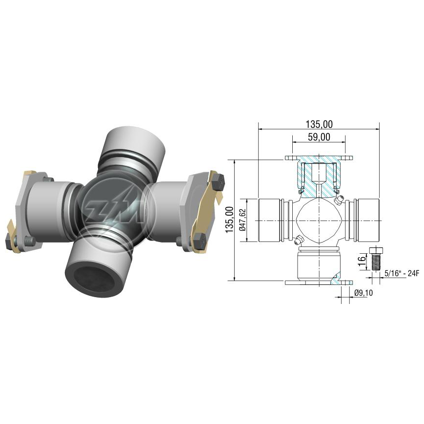 Cruzeta do Cardan - ZM - 35.006.00