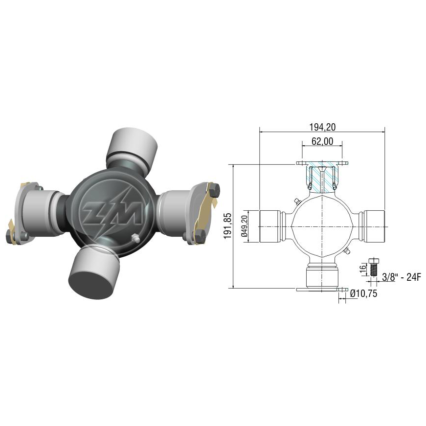 Cruzeta do Cardan - ZM - 35.006.01