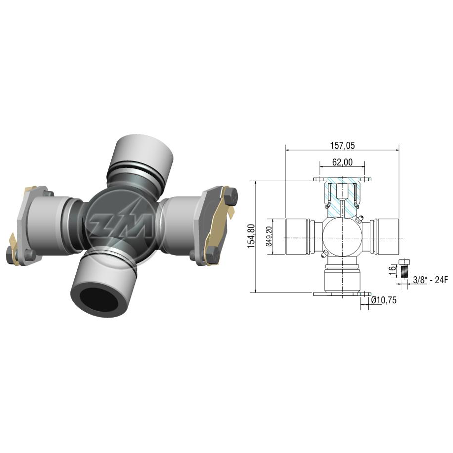 Cruzeta do Cardan - ZM - 35.006.02