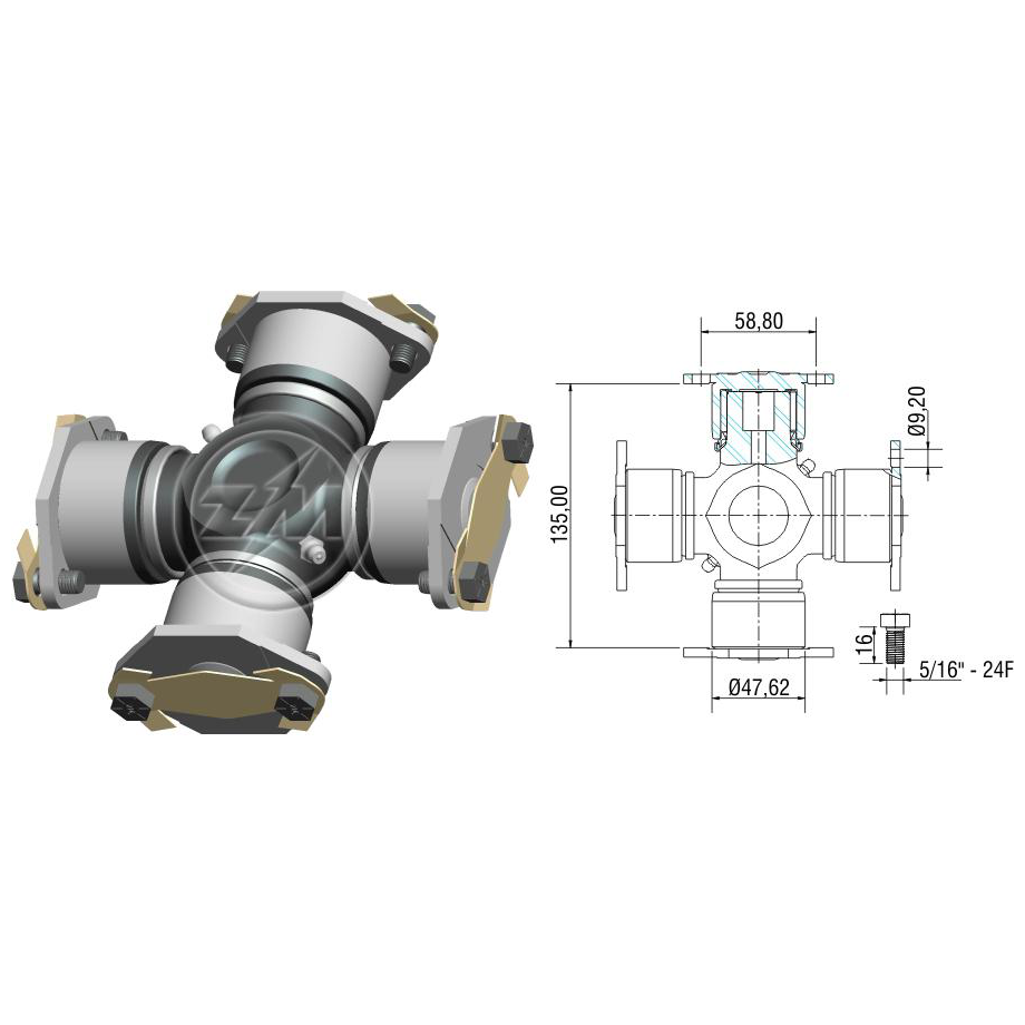 Cruzeta do Cardan - ZM - 35.007.00