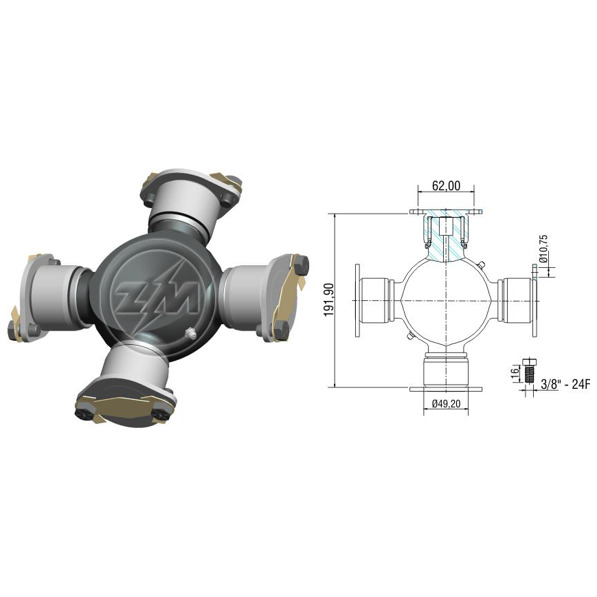 Cruzeta do Cardan - ZM - 35.007.01