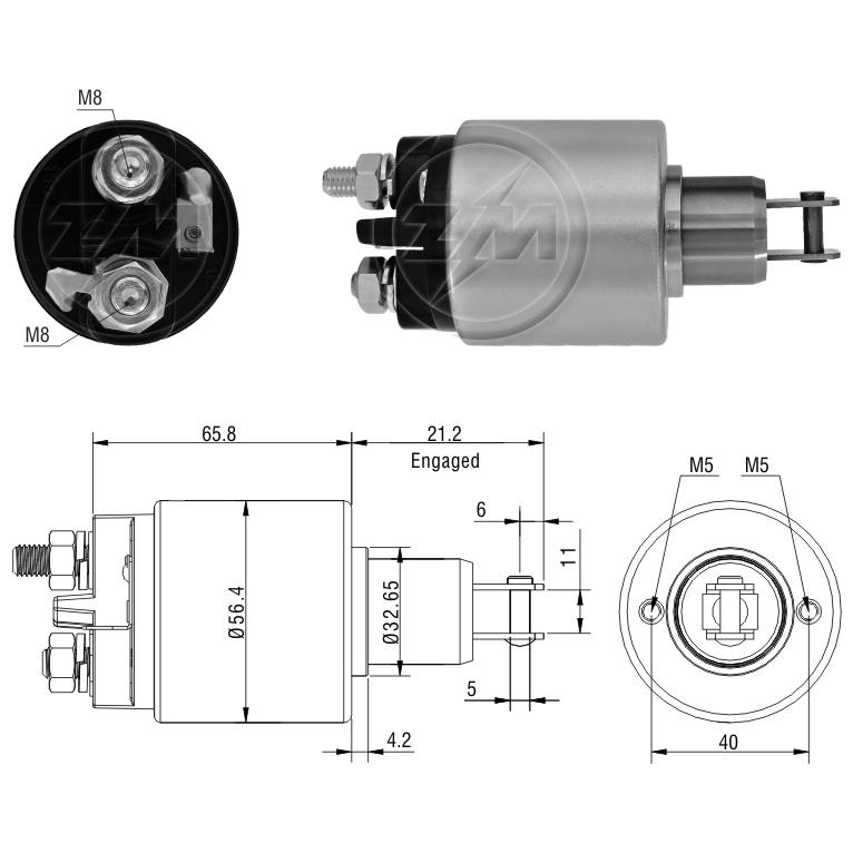 Relê Auxiliar de Partida para Citroen BX e Fiat Uno - ZM - 3-579
