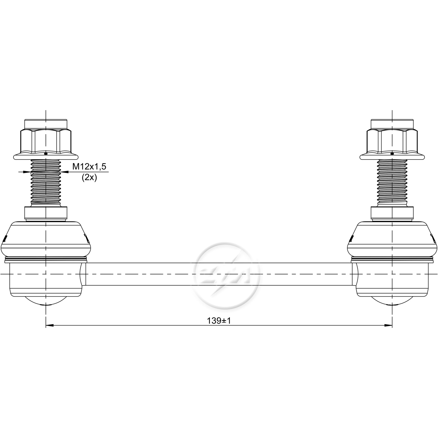 Bieleta da Barra Estabilizadora para Volvo V70 e XC70 - ZM - 370.110.89