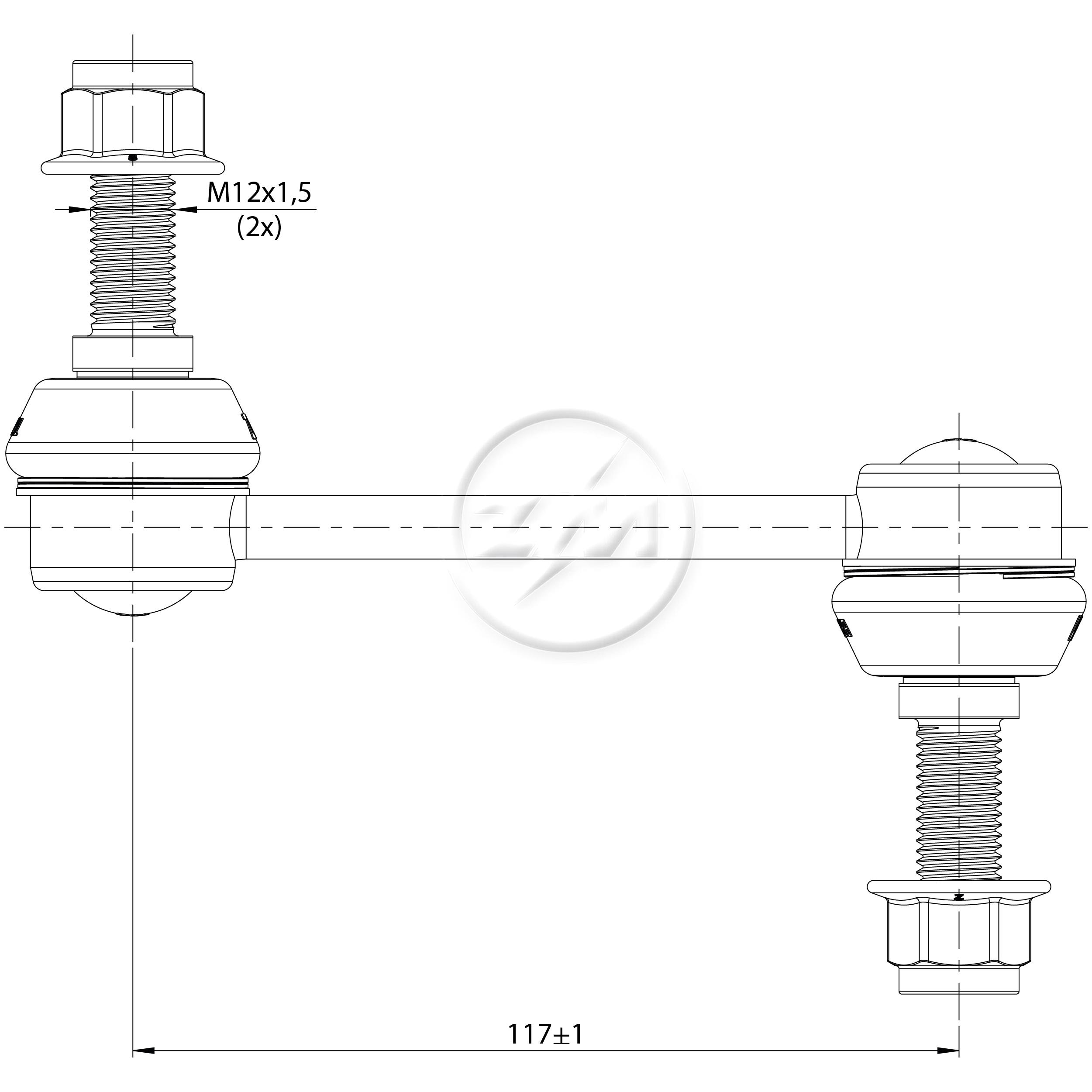 Bieleta da Barra Estabilizadora para Land Rover Discovery 3 e Discovery 4 - ZM - 370.110.90