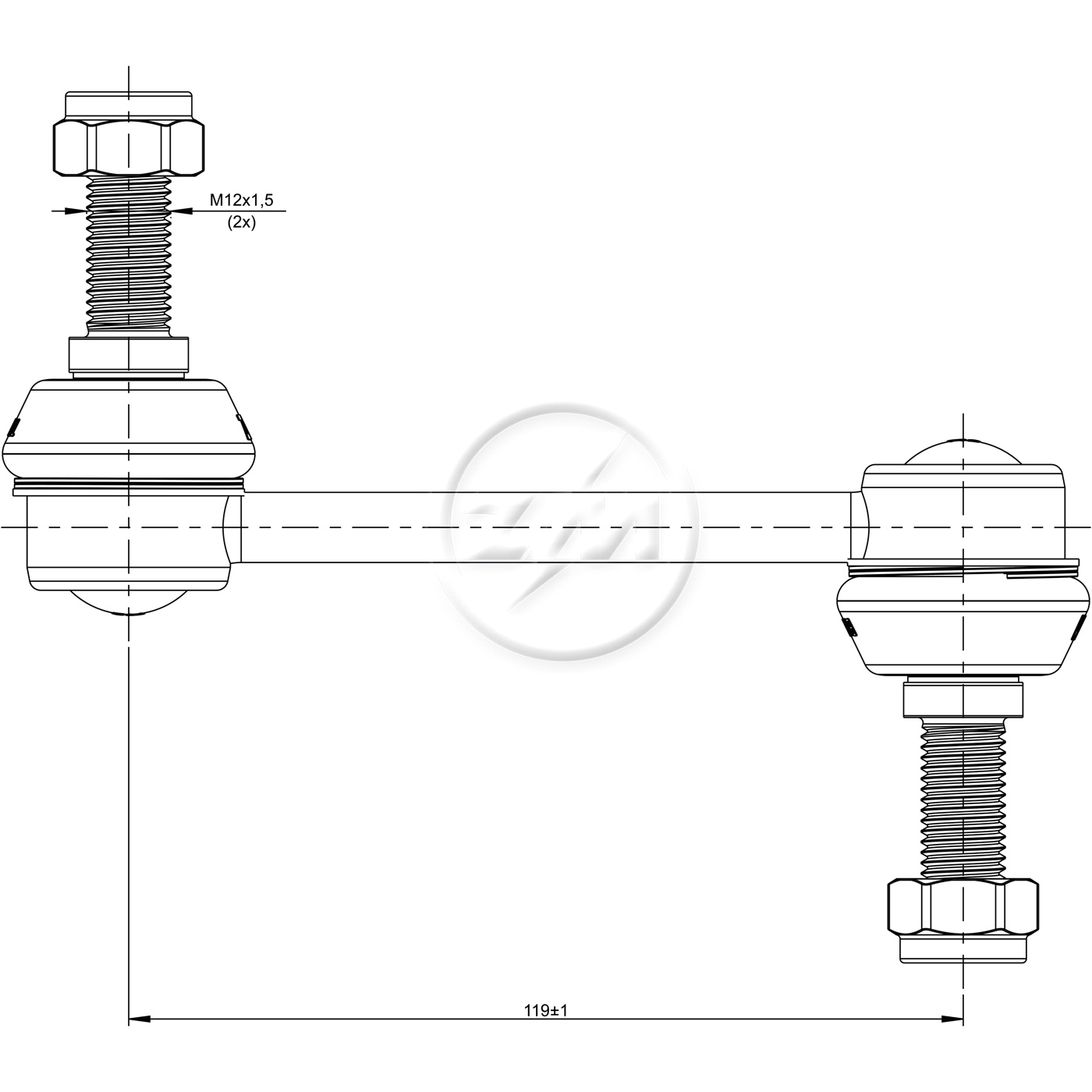 Bieleta da Barra Estabilizadora para Land Rover Range Rover Sport e Range Rover Vogue - ZM - 370.110.98