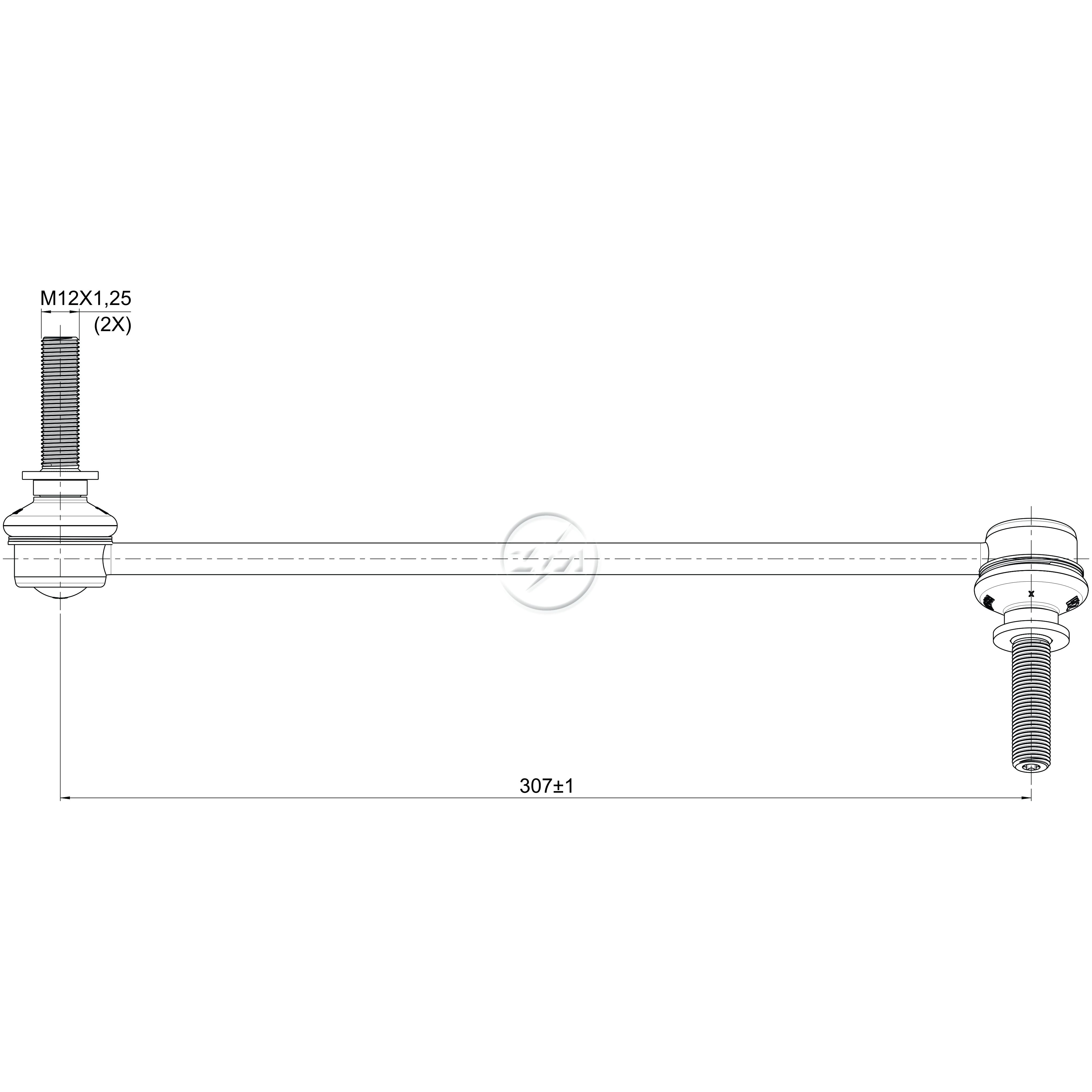 Bieleta da Barra Estabilizadora para Chevrolet Cruze - ZM - 370.114.09