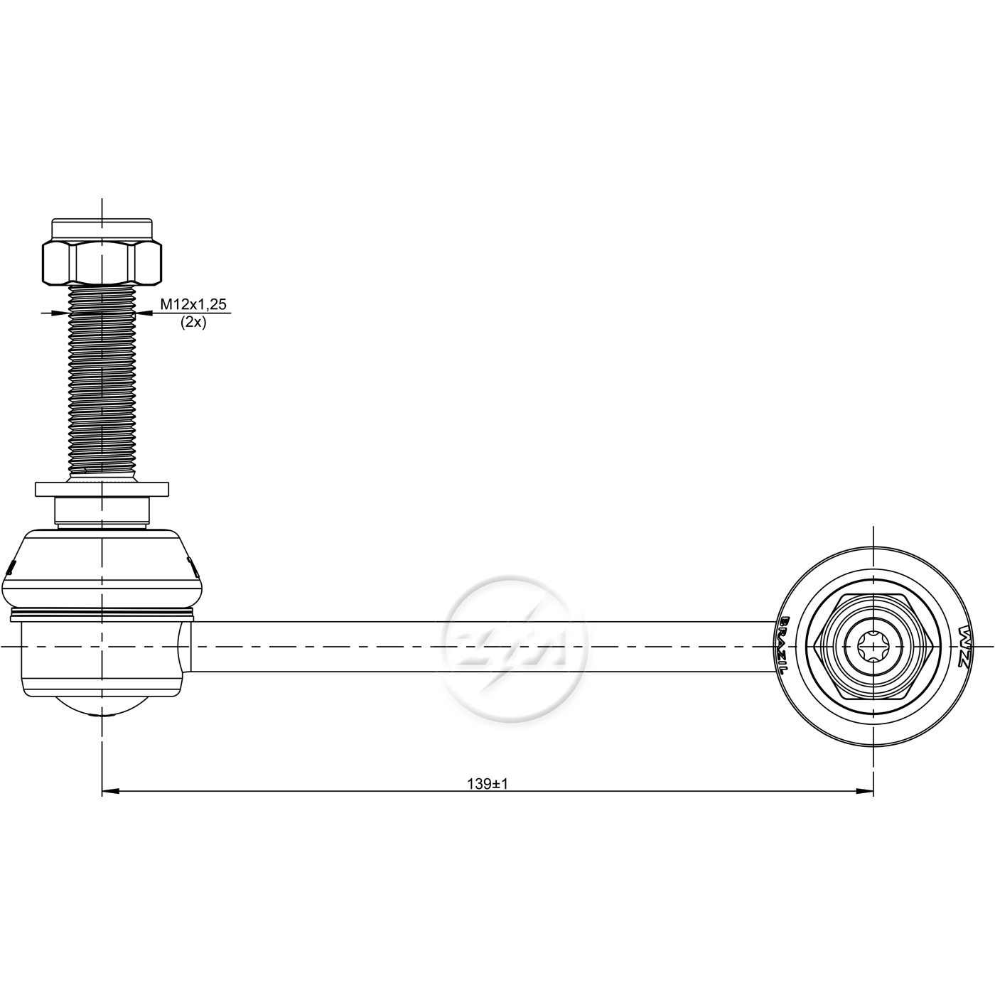 Bieleta da Barra Estabilizadora para Toyota Hilux SW4 - ZM - 370.116.06