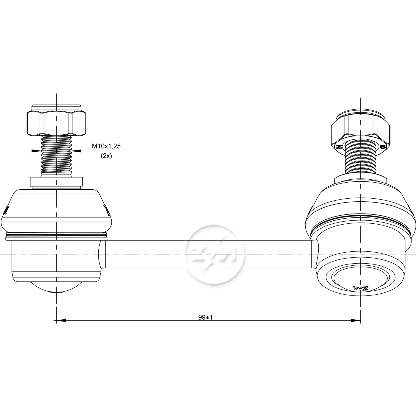 Bieleta da Barra Estabilizadora para Chery Tiggo - ZM - 370.116.10