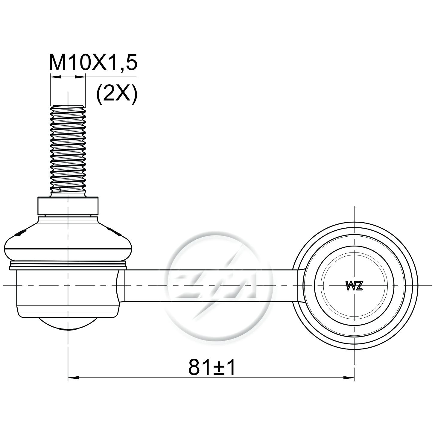 Bieleta da Barra Estabilizadora para Mitsubishi ASX e Outlander - ZM - 370.116.73