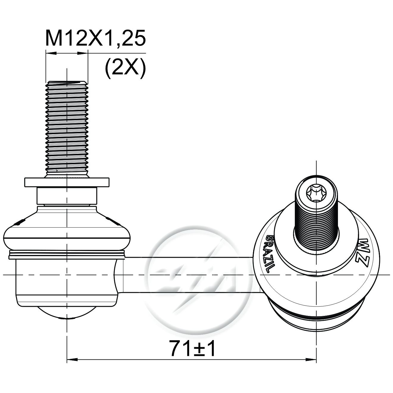 Bieleta da Barra Estabilizadora para Nissan Frontier - ZM - 370.116.76