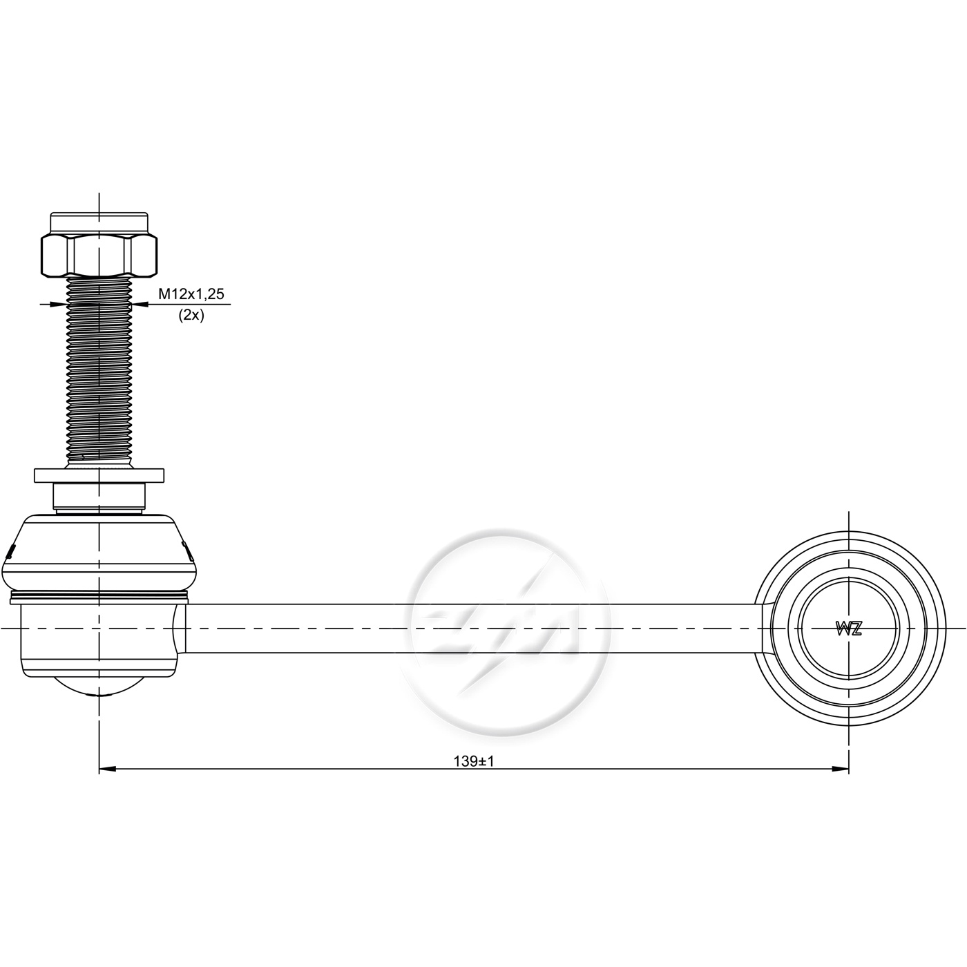 Bieleta da Barra Estabilizadora para Toyota Hilux SW4 - ZM - 370.117.06