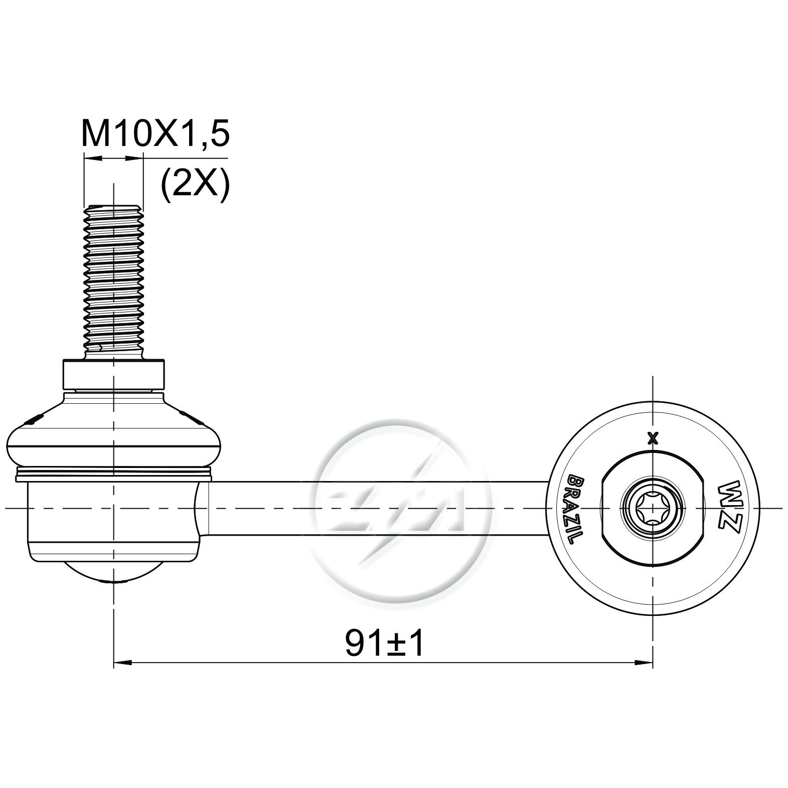 Bieleta da Barra Estabilizadora para Honda Civic - ZM - 370.117.40