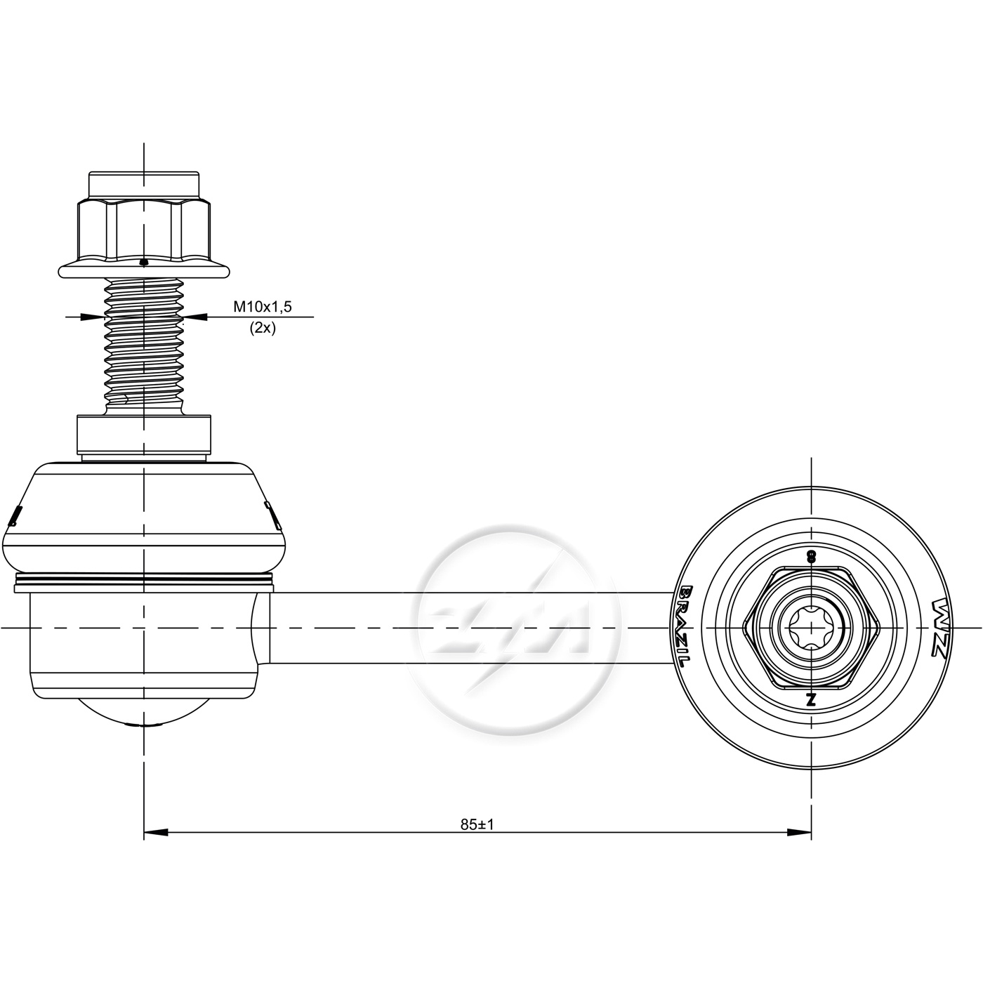 Bieleta da Barra Estabilizadora para Honda CR-V - ZM - 370.117.48