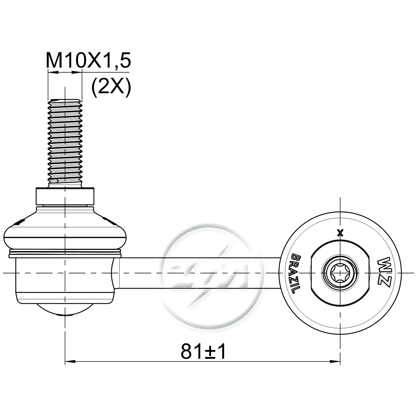Bieleta da Barra Estabilizadora para Mitsubishi Outlander - ZM - 370.117.73