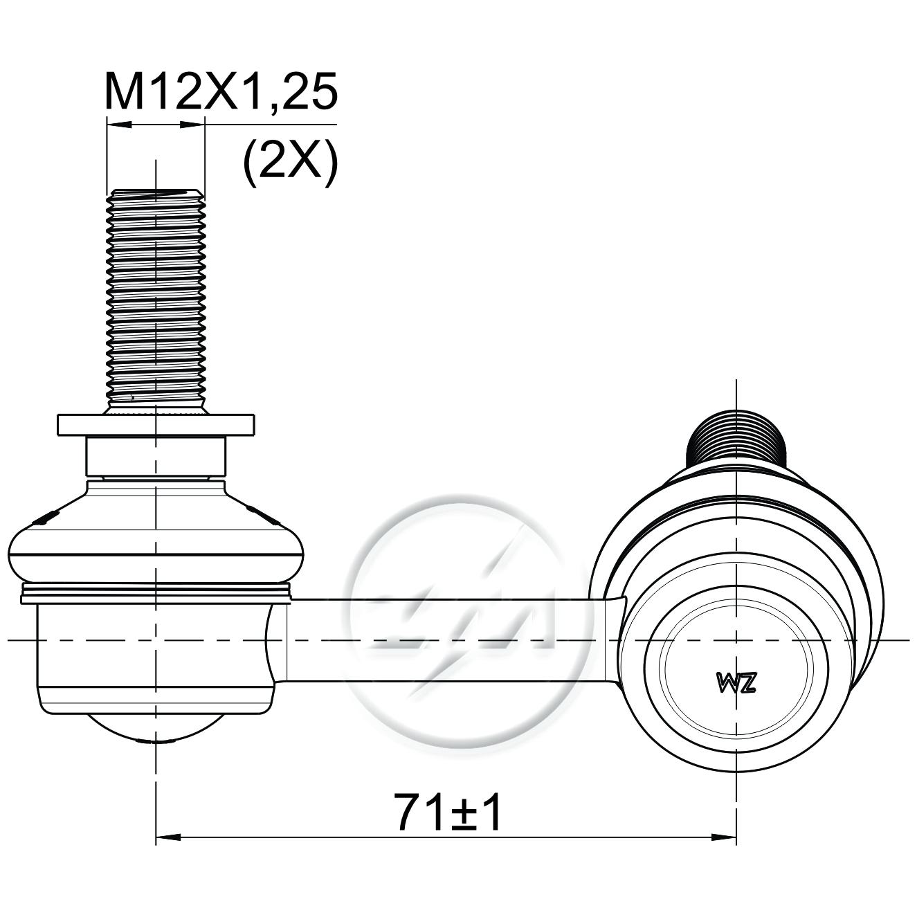 Bieleta da Barra Estabilizadora para Nissan Frontier - ZM - 370.117.76