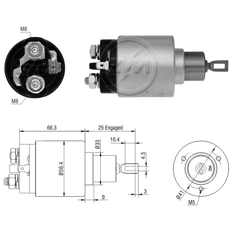 Relê Auxiliar de Partida para Nissan Sentra - ZM - 3-777